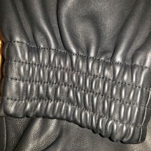 OAK NYC genuine leather metal zippers  back front zippers joggers pants M